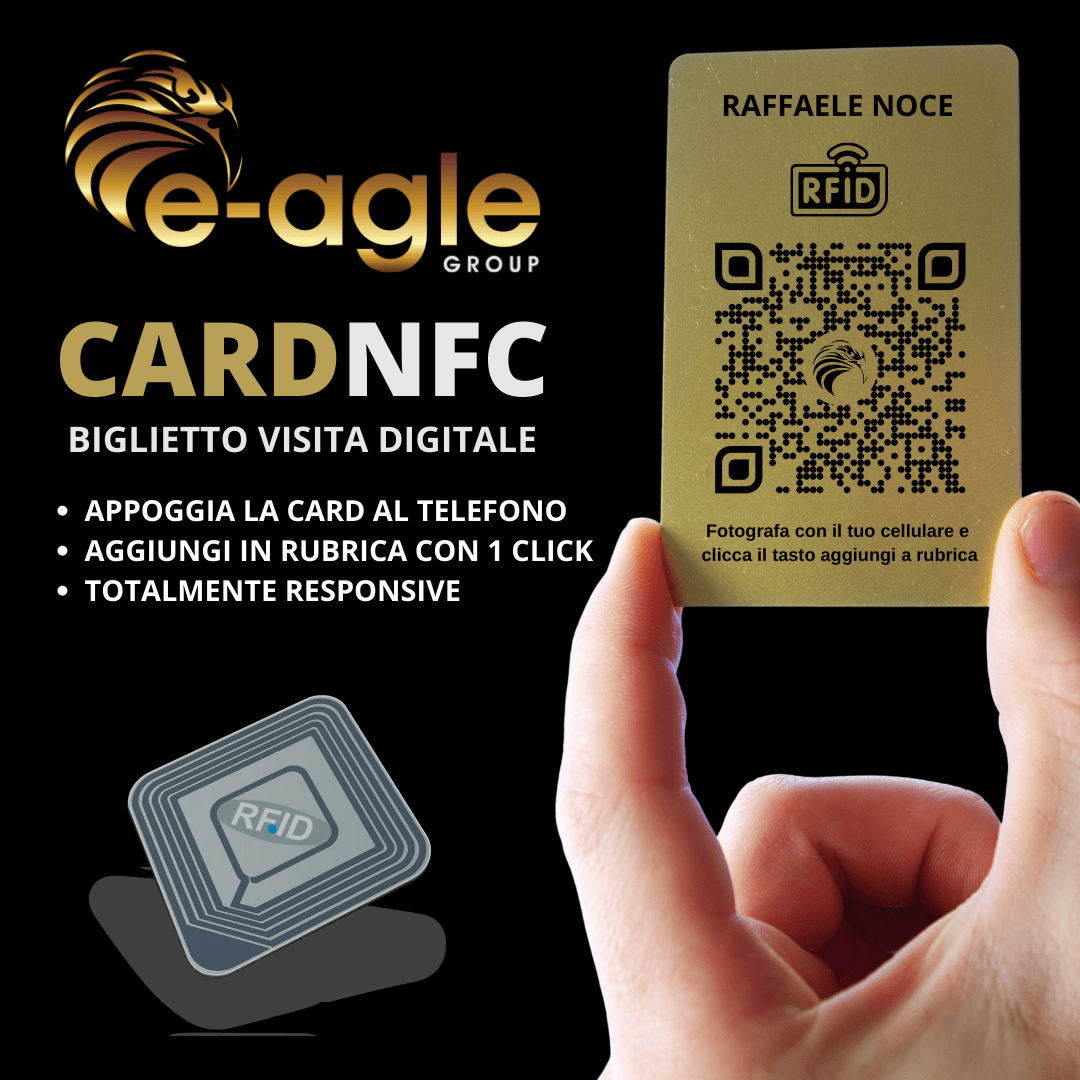 Biglietto da visita digitale / Scheda di condivisione NFC digitale / Carta  NFC senza contatto / Scheda URL digitale -  Italia